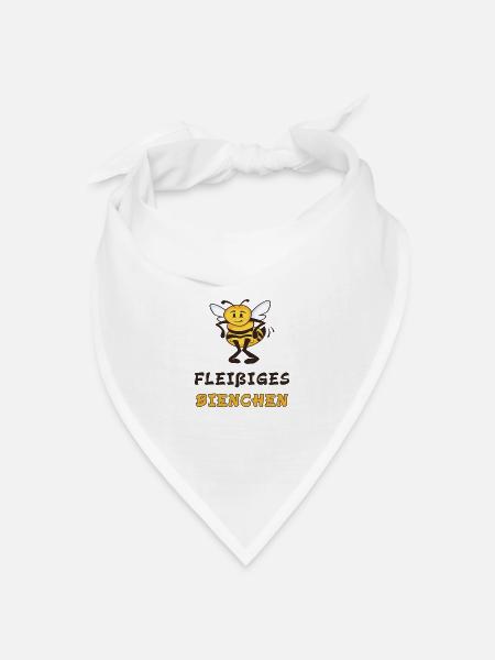 Fleißiges Bienchen - Bandana Dreieckstuch - Weiß