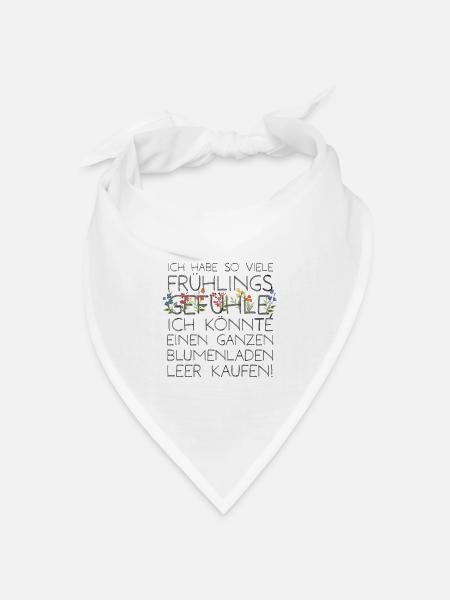 Frühlings Shirt - Bandana Dreieckstuch - Weiß