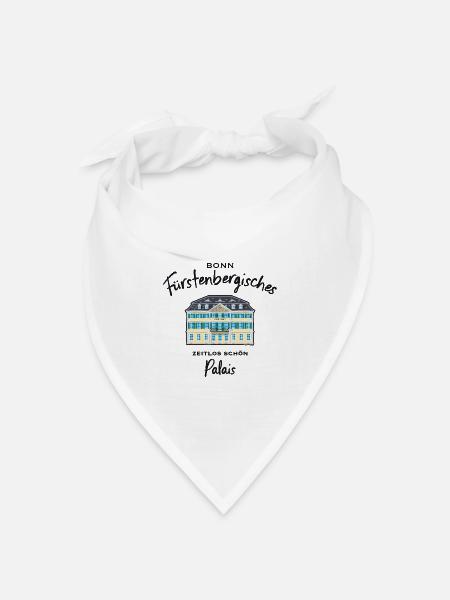 Bonn, Fürstenbergisches Palais, Postamt - Bandana Dreieckstuch - Weiß