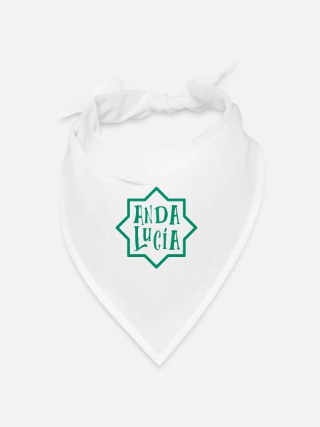 Andalusien 5 - Bandana Dreieckstuch - Weiß