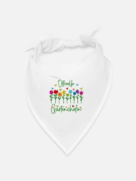 Garten Chefin Gartenarbeit Offizielle Gartenchefin - Bandana Dreieckstuch - Weiß