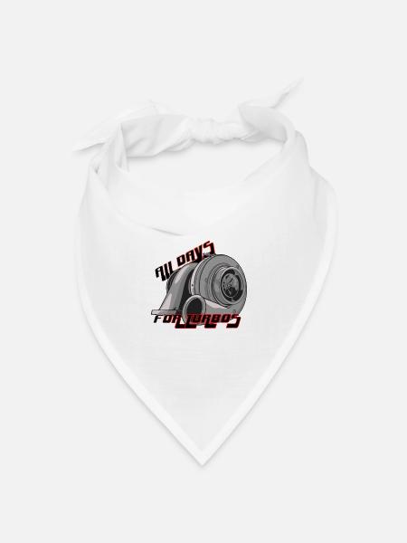 Turbolader All Day – Turbo Boost Tuning - Bandana Dreieckstuch - Weiß