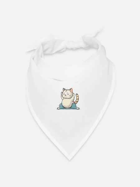 Flexibilität bei Katzen - Bandana Dreieckstuch - Weiß