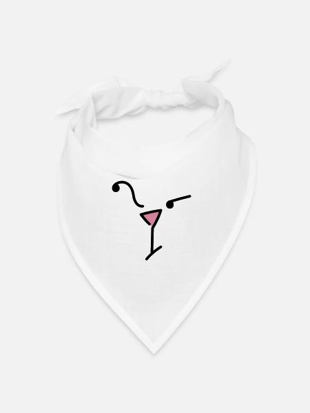 Catface, Fragender Blick - Bandana Dreieckstuch - Weiß