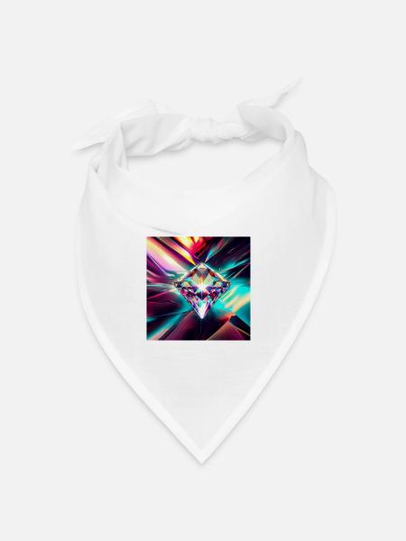 Diamant - Bandana Dreieckstuch - Weiß