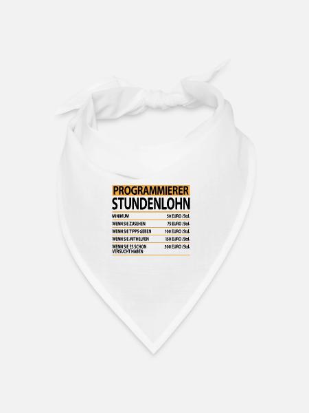 Programmierer witzig humor lustige Sprüche - Bandana Dreieckstuch - Weiß