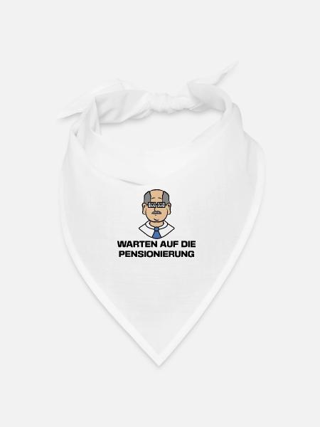Senior Lebensabend Statement Ruhestand Pensionär - Bandana Dreieckstuch - Weiß
