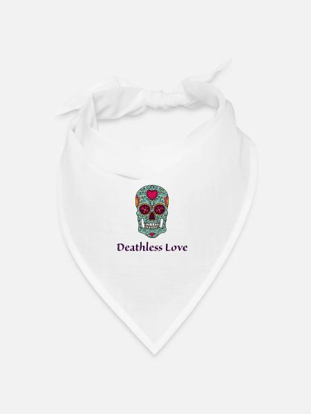 Unsterbliche Liebe - Bandana Dreieckstuch - Weiß