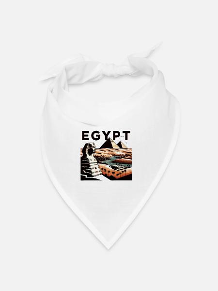 Ägypten - Bandana Dreieckstuch - Weiß