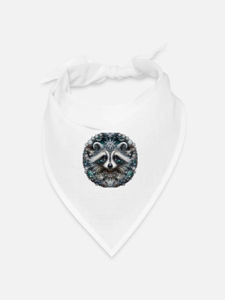 Frostbär Fraktal Muster - Bandana Dreieckstuch - Weiß