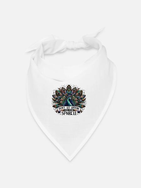 pfau - dont let aynone dull your sparkle - Bandana Dreieckstuch - Weiß