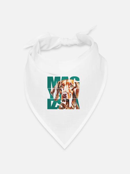 Magyar Vizsla Portrait - Bandana Dreieckstuch - Weiß