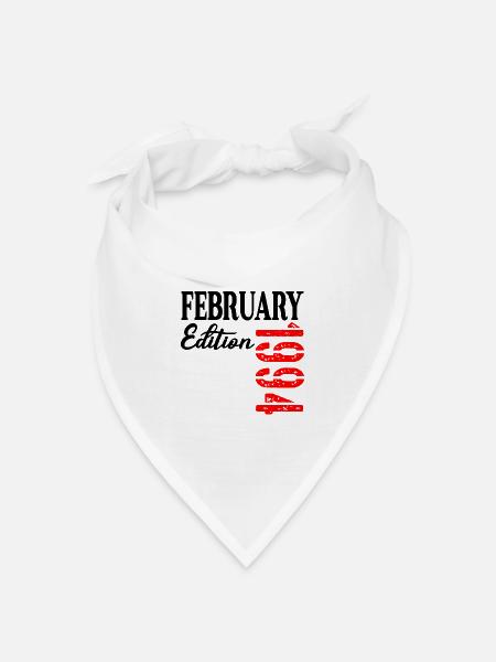 33. Geburtstag Februar 1994 - Bandana Dreieckstuch - Weiß