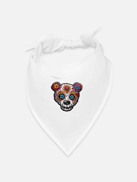 Teddybär / Kuscheltier / Stofftier / Geschenkidee - Bandana Dreieckstuch - Weiß