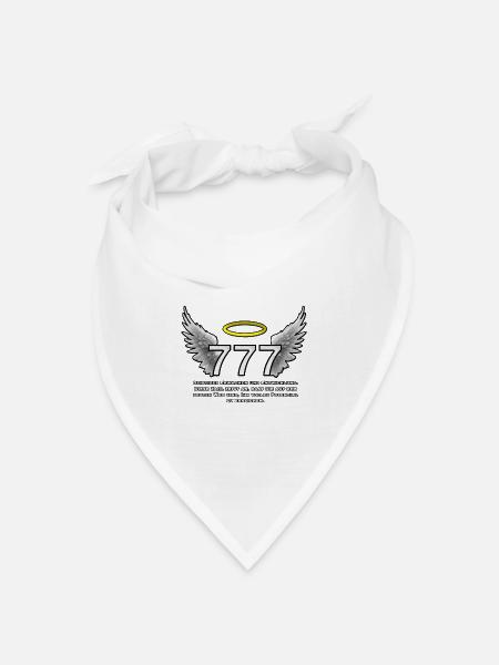 Heilige 777 EngelWings - Bandana Dreieckstuch - Weiß