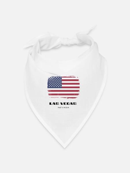 Las Vegas, Nevada, USA - Bandana Dreieckstuch - Weiß