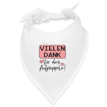 GUTE BESSERUNG - AUFPÄPPELN - Bandana Dreieckstuch - Weiß - Vorne