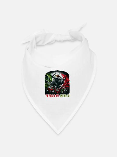 Mexiko Stierkampf Design - Bandana Dreieckstuch - Weiß