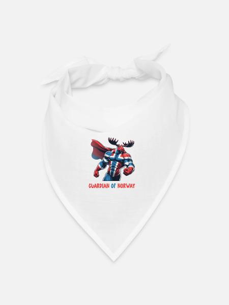 Wächter von Norwegen Elch - Bandana Dreieckstuch - Weiß