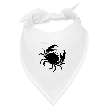 Sternzeichen-Bild Krebs - Bandana Dreieckstuch - Weiß - Vorne