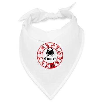 Zwölf Sternzeichen Krebs Krebs - Bandana Dreieckstuch - Weiß - Vorne