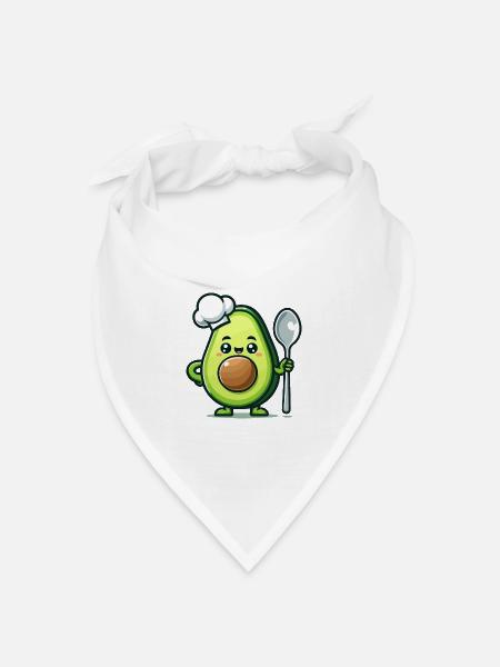 Chefkoch Avocuddle: Das Genie der Gourmet-Guacamole - Bandana Dreieckstuch - Weiß
