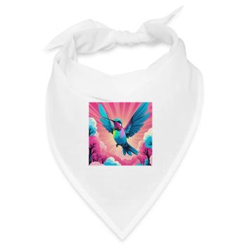 Kolibri - Bandana Dreieckstuch - Weiß - Vorne