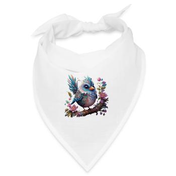 Majestätischer Fantasievogel - Bandana Dreieckstuch - Weiß - Vorne