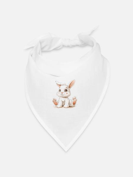 Mein Hase - Bandana Dreieckstuch - Weiß