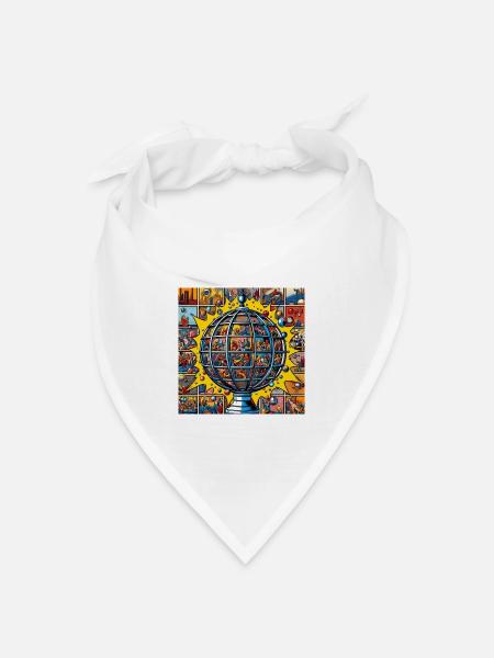 Kugel 2 - Bandana Dreieckstuch - Weiß
