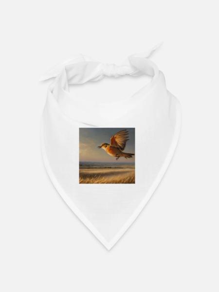 Vogel - Bandana Dreieckstuch - Weiß