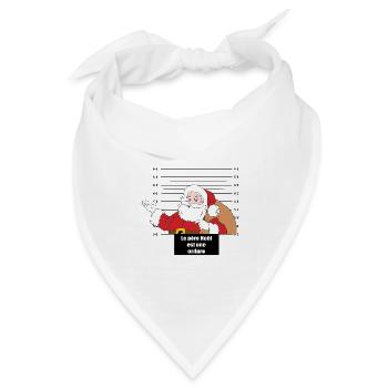 Der Weihnachtsmann ist ein Stück Müll - Bandana Dreieckstuch - Weiß - Vorne