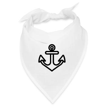 Anker - Bandana Dreieckstuch - Weiß - Vorne