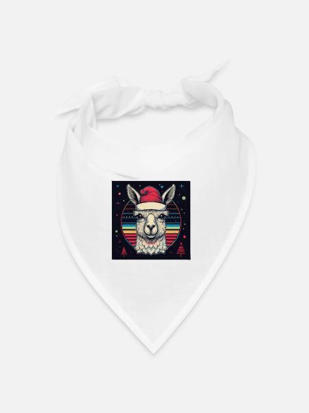 Alpaka X-Mas - Bandana Dreieckstuch - Weiß