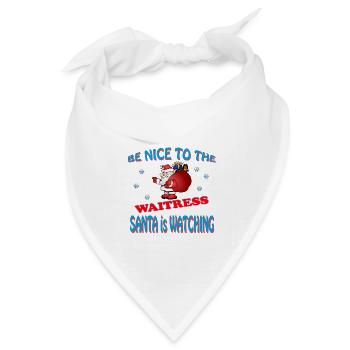 SANTA WAITRESS - Bandana Dreieckstuch - Weiß - Vorne
