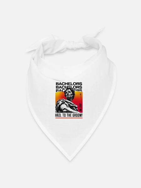 Hail to the Groom - Bachelor Style - Bandana Dreieckstuch - Weiß
