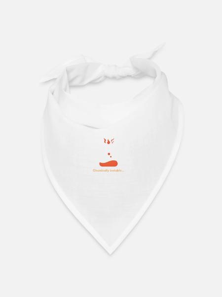 Chemically Unstable… with Coffee - Bandana Dreieckstuch - Weiß