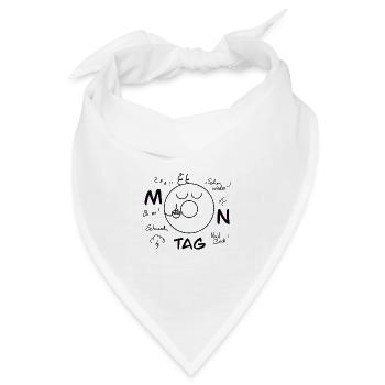 Montag Blues - Bandana Dreieckstuch - Weiß - Vorne