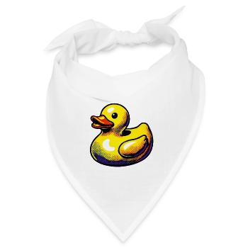 Ente Ente Ente Ente Ente - Bandana Dreieckstuch - Weiß - Vorne