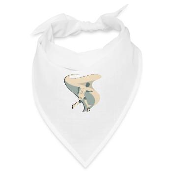 ⚽🔥 Football Passion – Spieler & Dribbling T-Shirt - Bandana Dreieckstuch - Weiß - Vorne