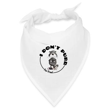 Mürrische I Don't Purr Katze Spruch Katzen - Bandana Dreieckstuch - Weiß - Vorne