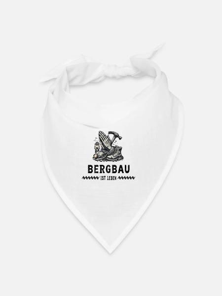 Bergbau ist Leben - Bandana Dreieckstuch - Weiß