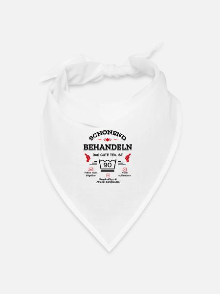 HANDLE MIT SORGFALT – 90 JAHRE PERFEKTION - Bandana Dreieckstuch - Weiß