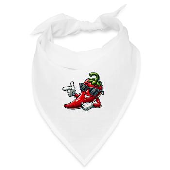 Coole Chili - Bandana Dreieckstuch - Weiß - Vorne
