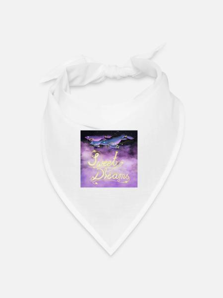 Sweet Dreams Space-Whale - Bandana Dreieckstuch - Weiß