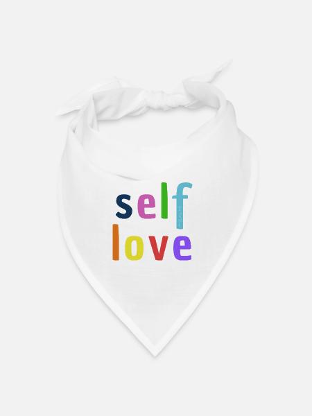self love - Bandana Dreieckstuch - Weiß