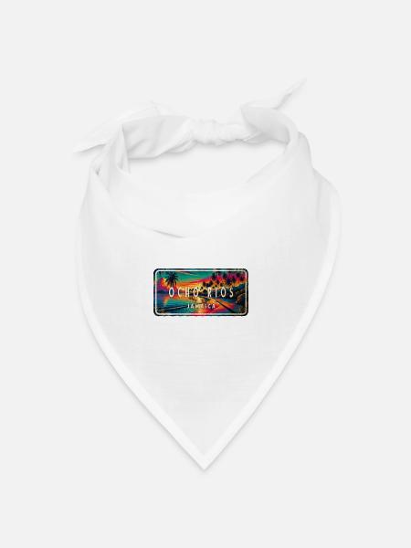 Ocho Rios Jamaica Schild - Bandana Dreieckstuch - Weiß