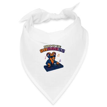 Goat DJ – Pump Up the Baaaass - Bandana Dreieckstuch - Weiß - Vorne
