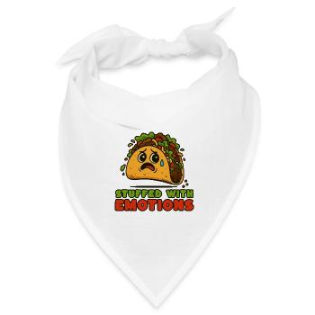 Tacos voller Emotionen - Bandana Dreieckstuch - Weiß - Vorne