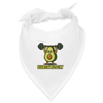 GuacaMuscle Avocado Fitness - Bandana Dreieckstuch - Weiß - Vorne